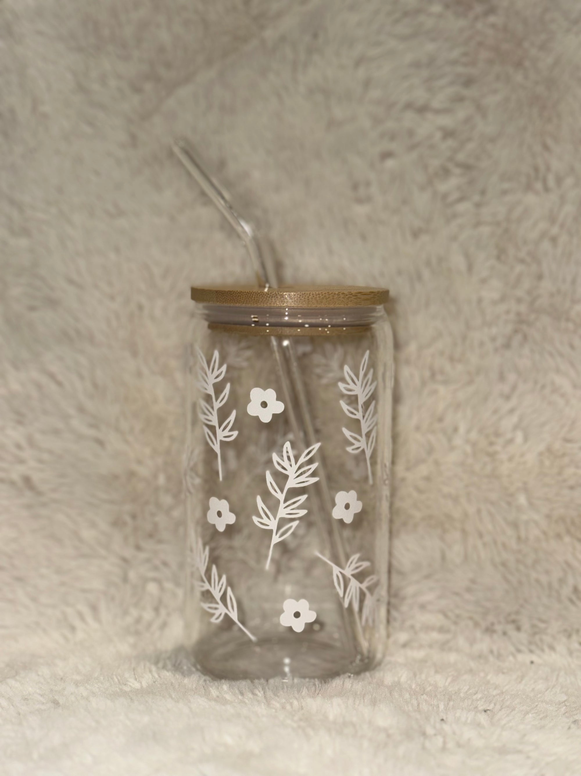 Wildflowers 16oz Glass Tumbler