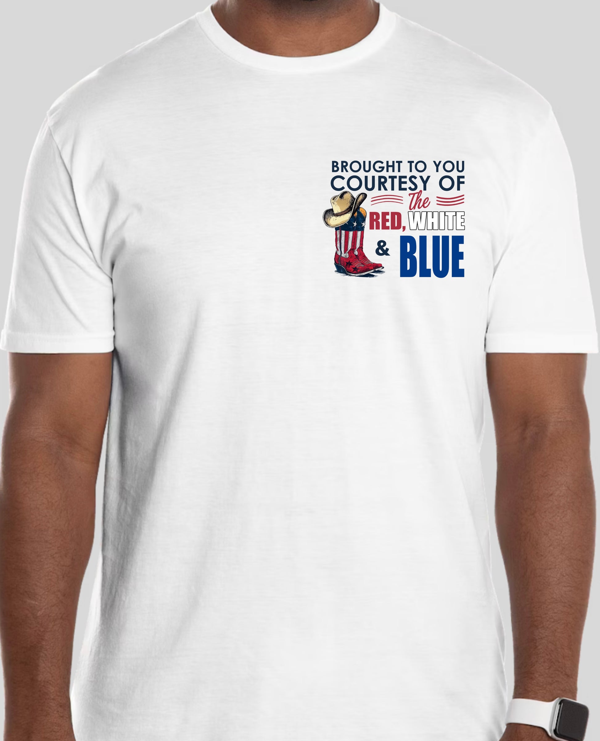 White Courtesy of the Red, White, and Blue Shirt