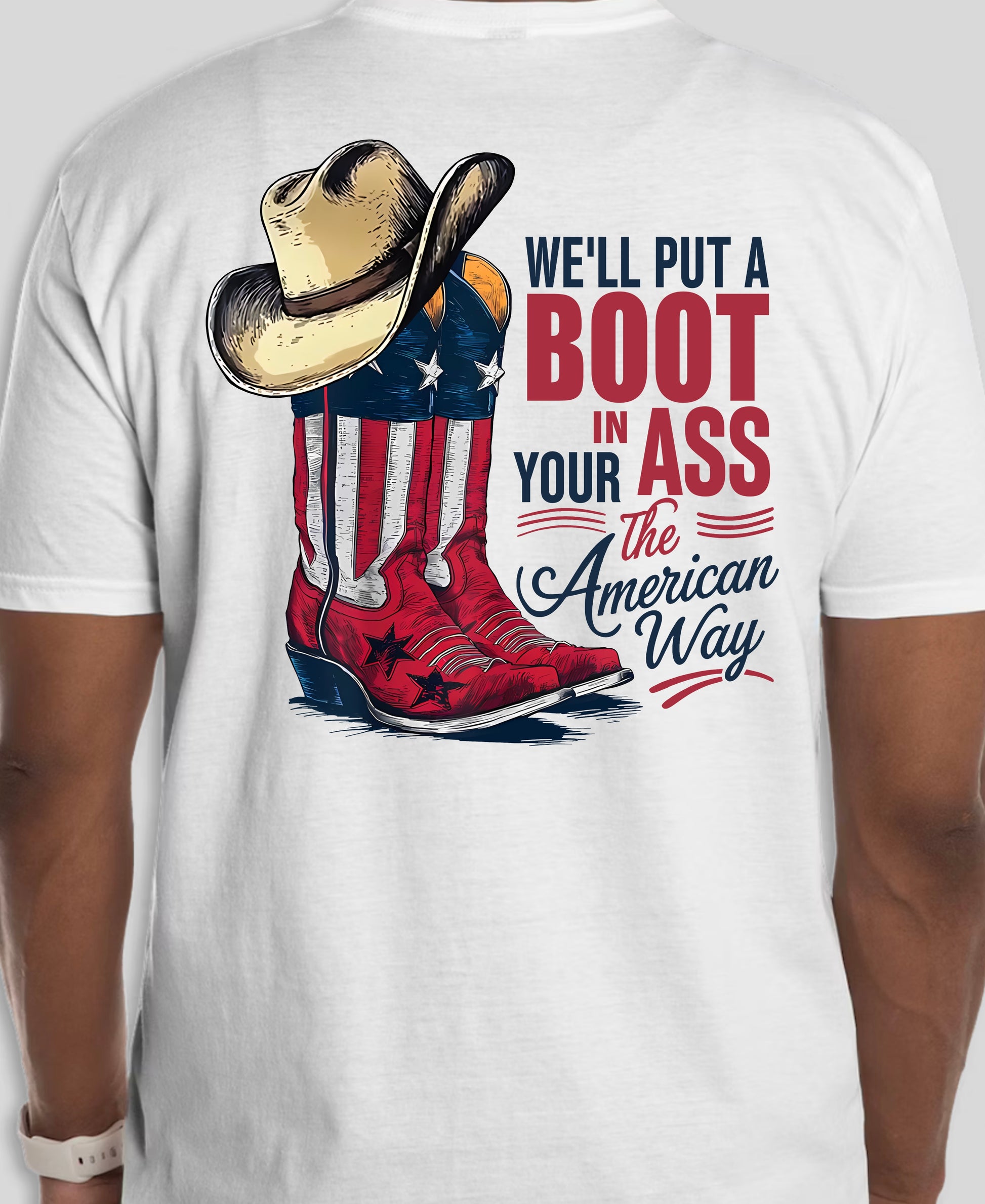 White Courtesy of the Red, White, and Blue Shirt
