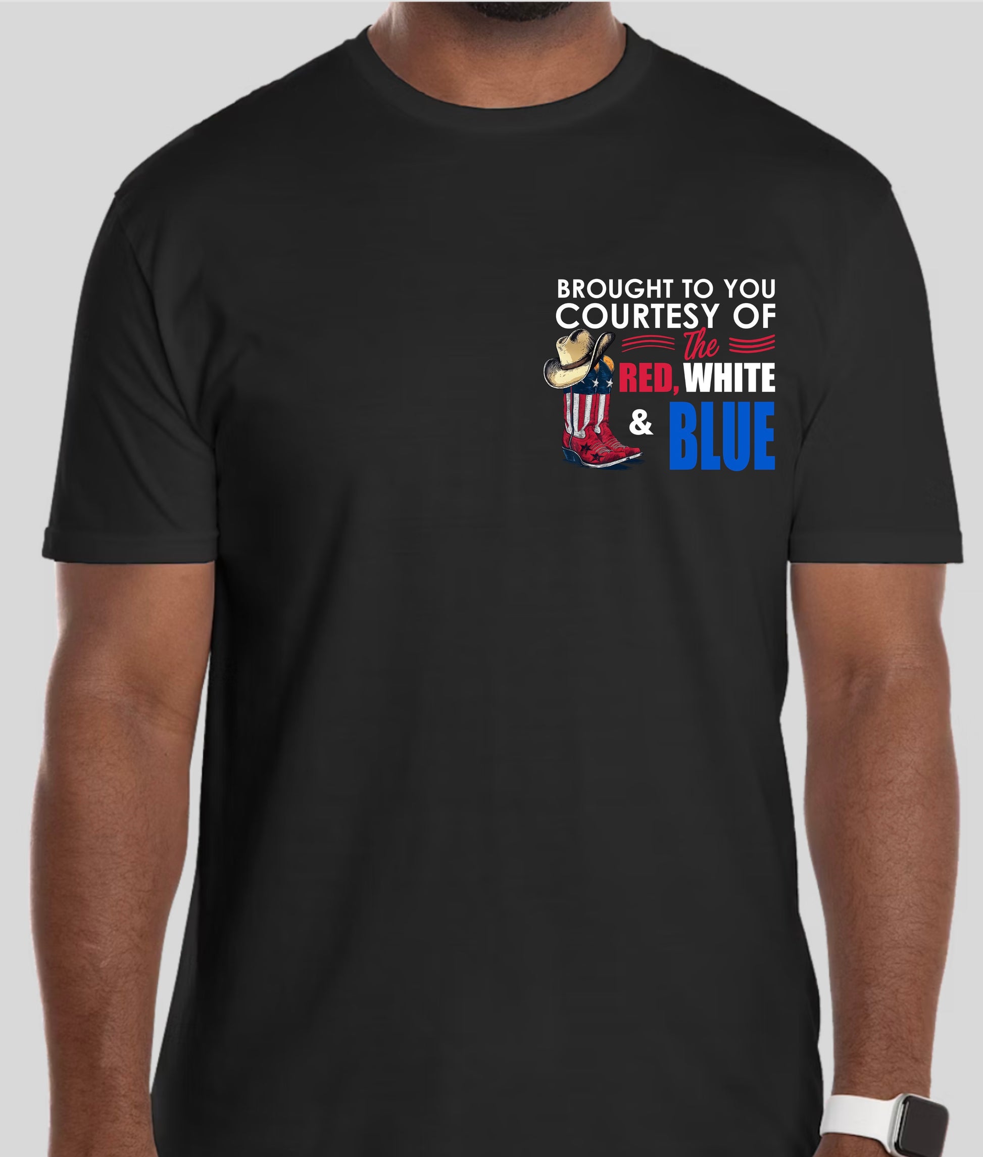 Black Courtesy of the Red, White, and Blue Shirt