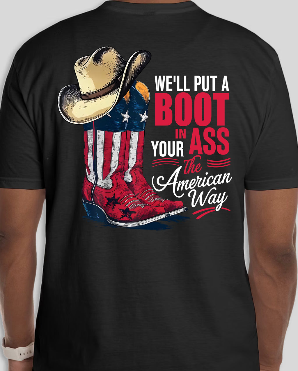 Black Courtesy of the Red, White, and Blue Shirt