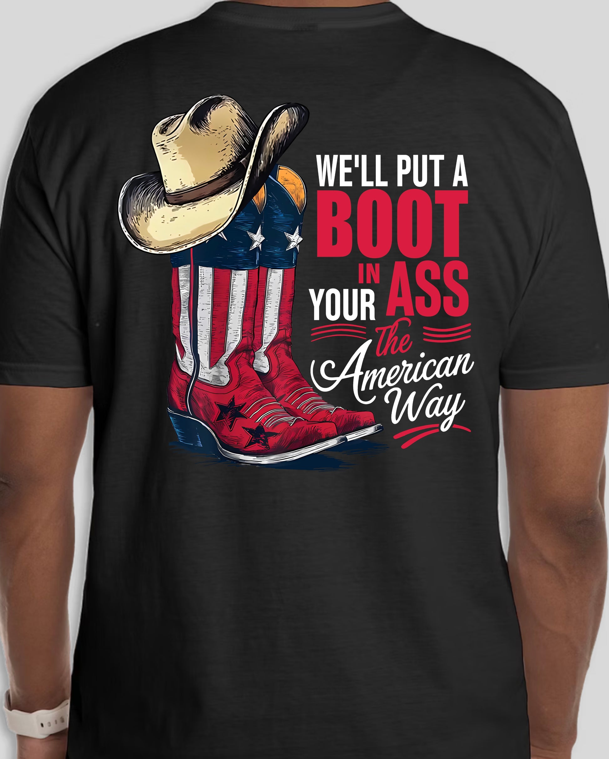 Black Courtesy of the Red, White, and Blue Shirt