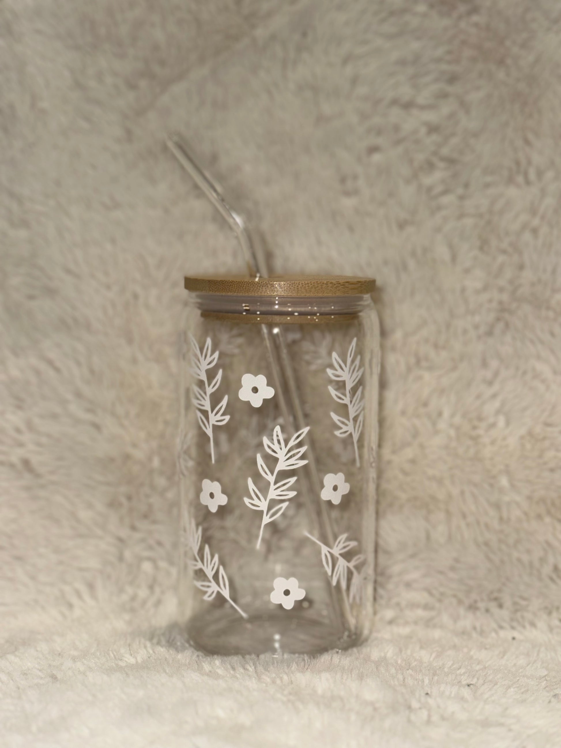 Wildflowers 16oz Glass Tumbler