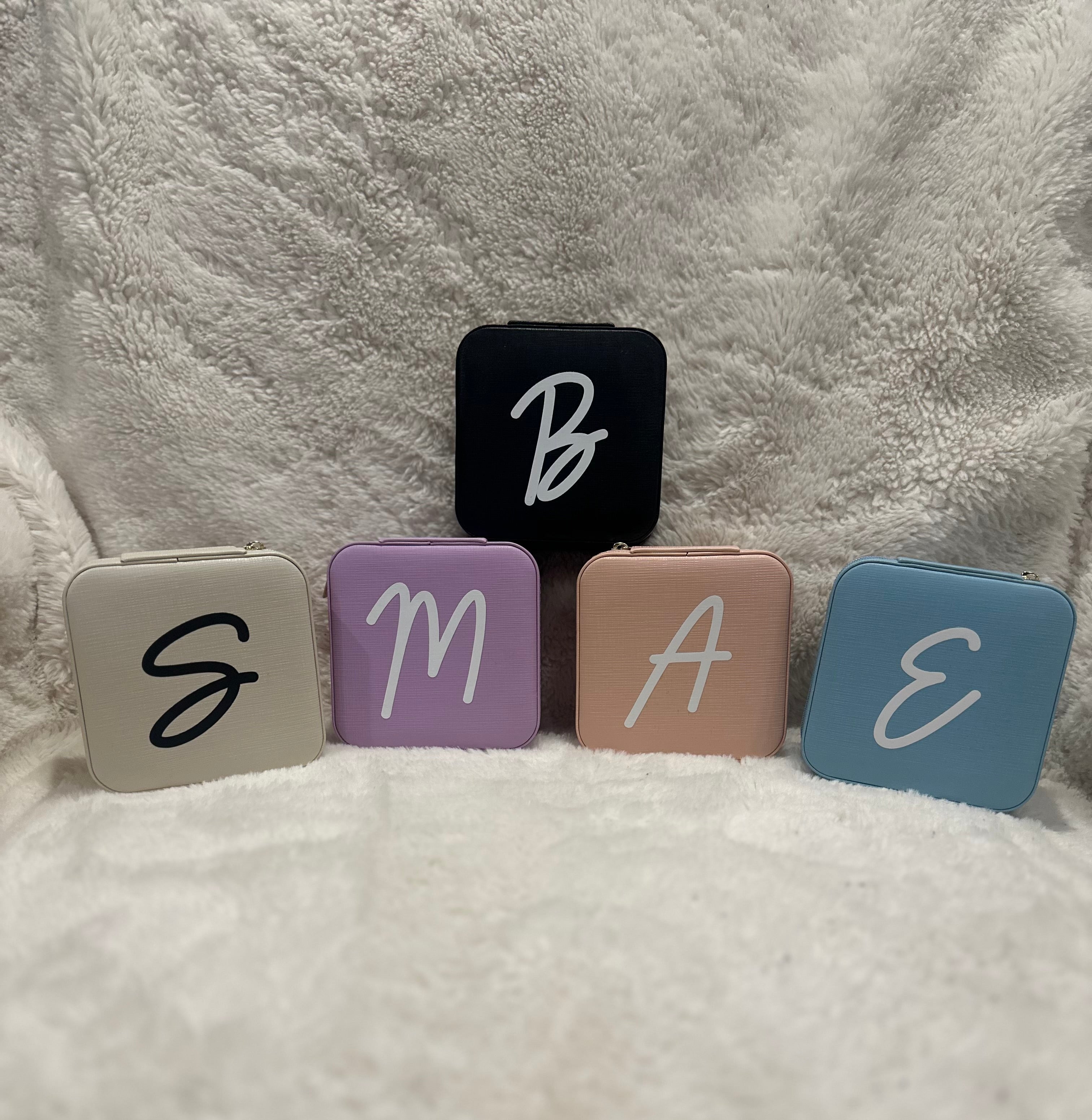 Pink, Purple, or Blue Personalized Jewelry Box