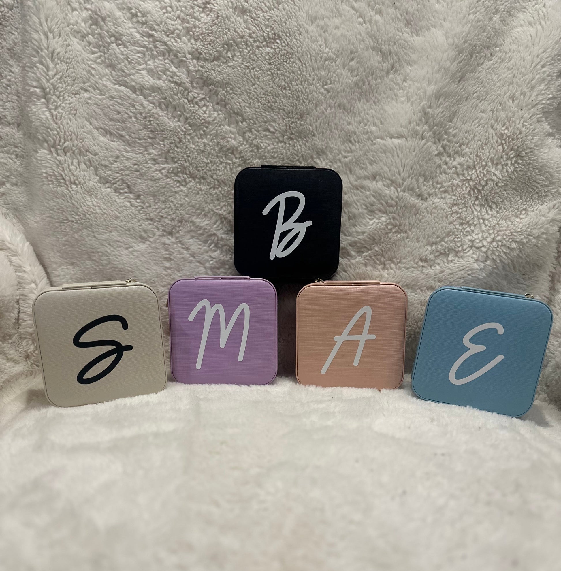 Black or Cream Personalized Jewelry Box
