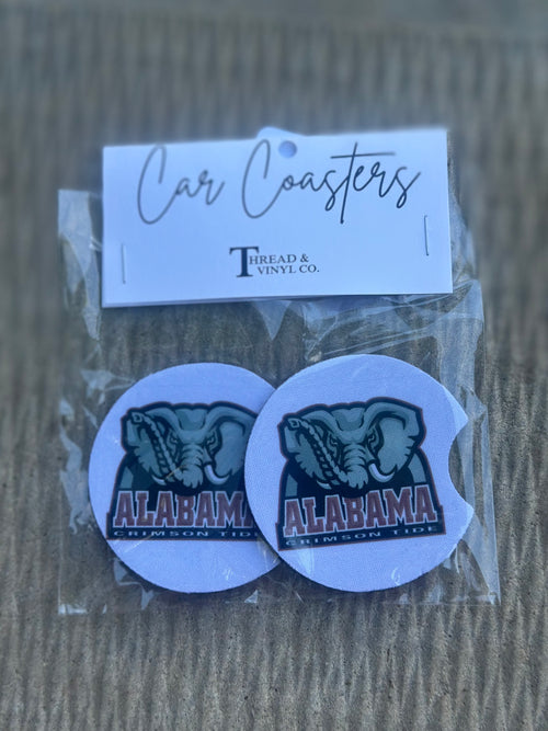 Alabama Crimson Tide Car Coasters