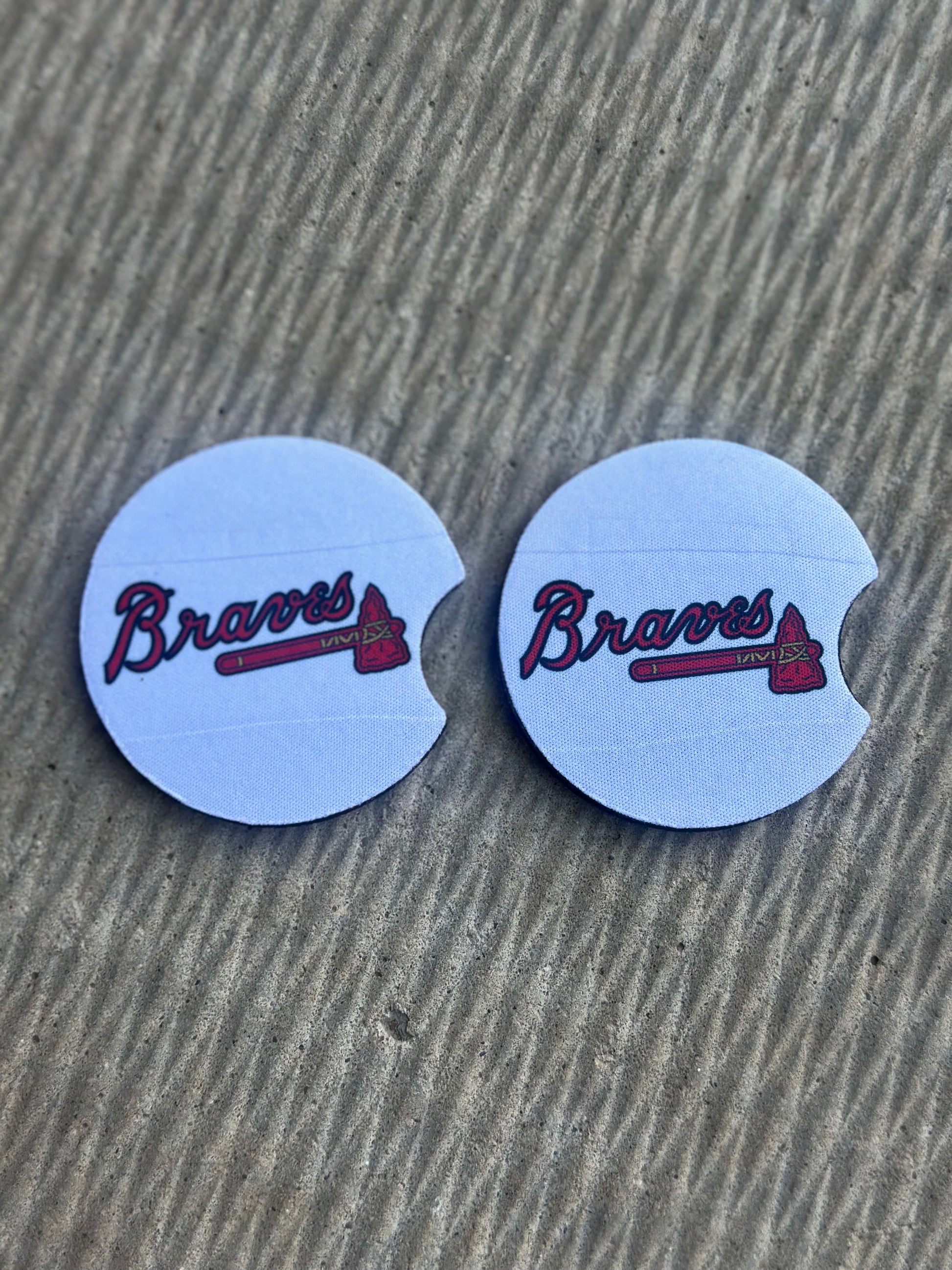 Braves Car Coasters