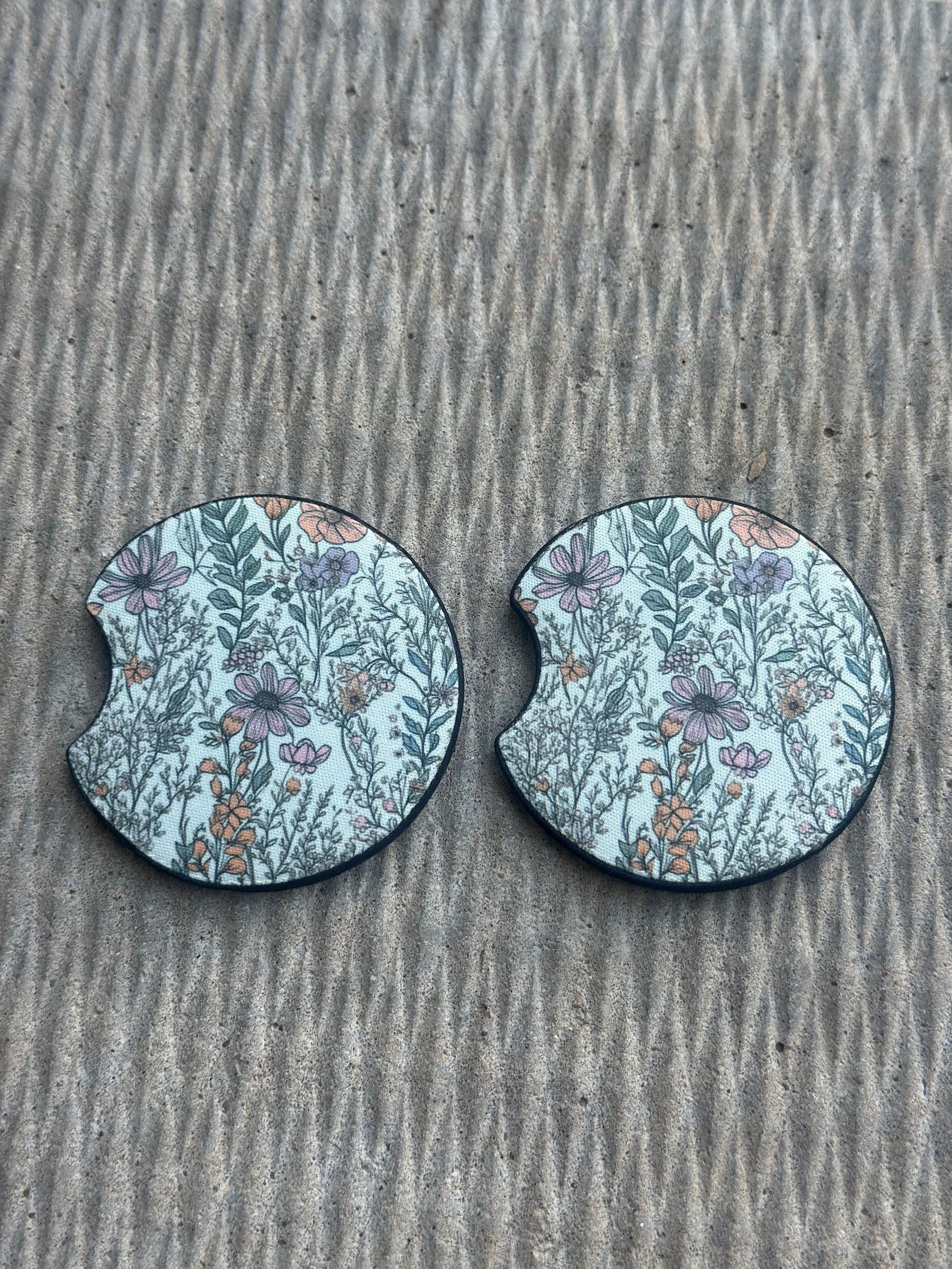 Wildflower Car Coasters