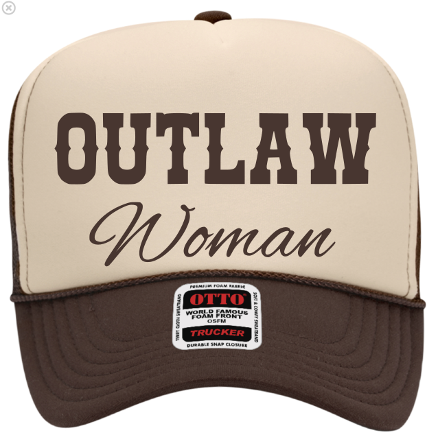 Outlaw Woman Brown/Tan Trucker Hat