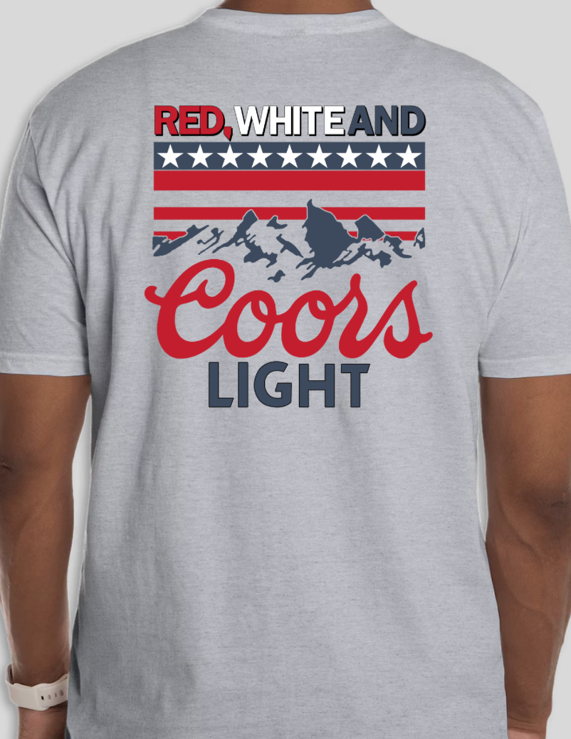 Red, White and Coors Light Shirt