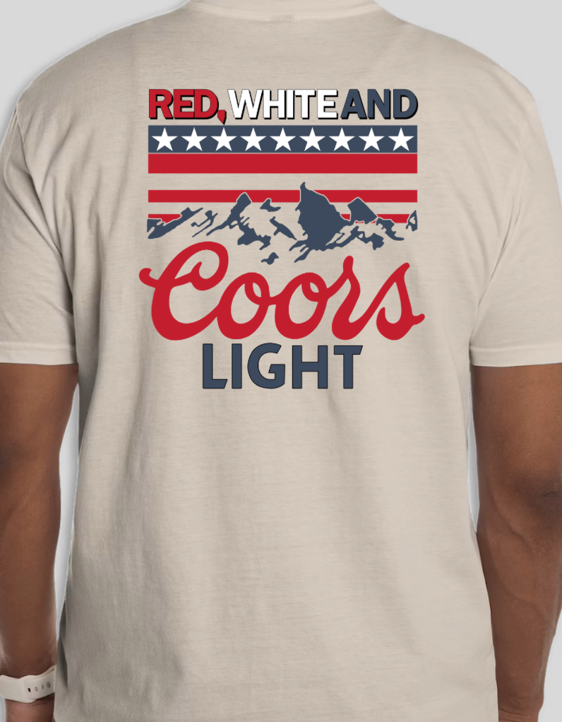 Red, White and Coors Light Shirt