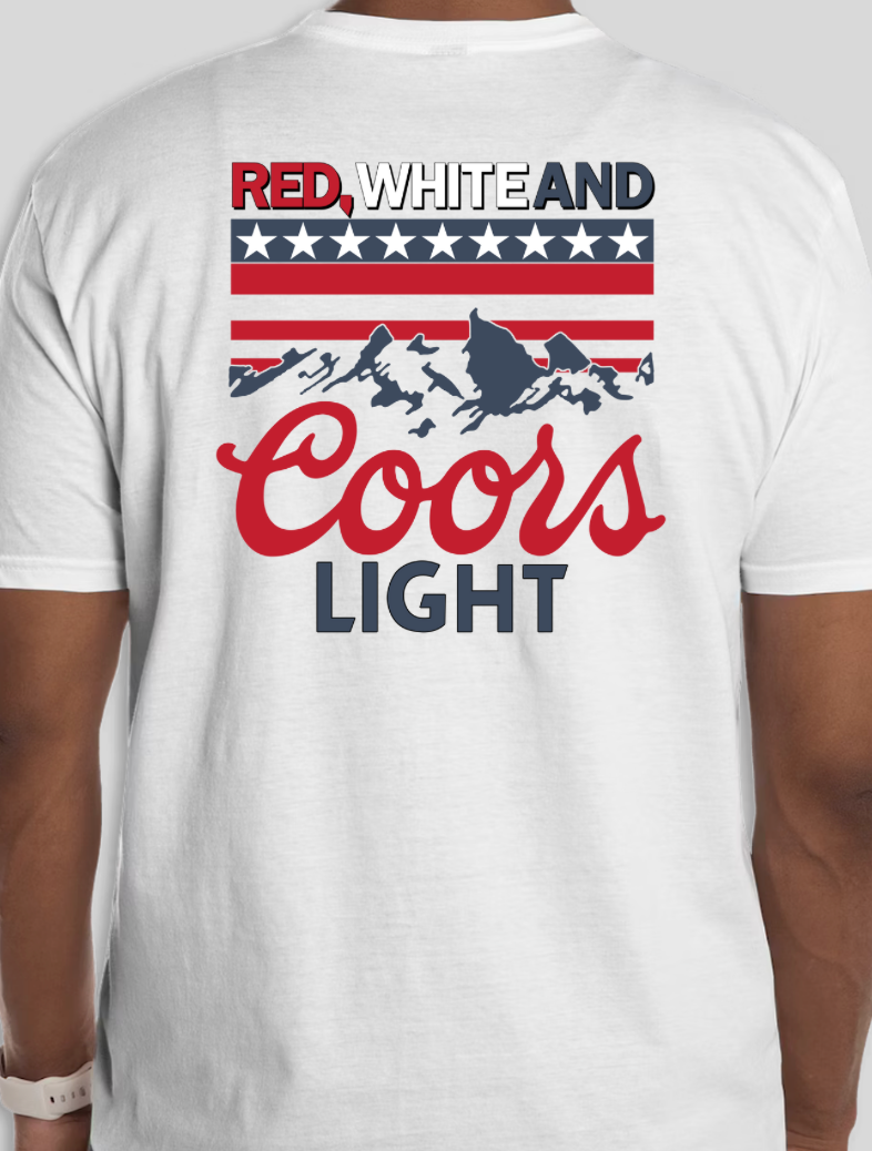 Red, White and Coors Light Shirt